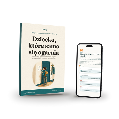 Dziecko, które samo się ogarnia: e-book i telefon z prawdziwą stroną poradnika