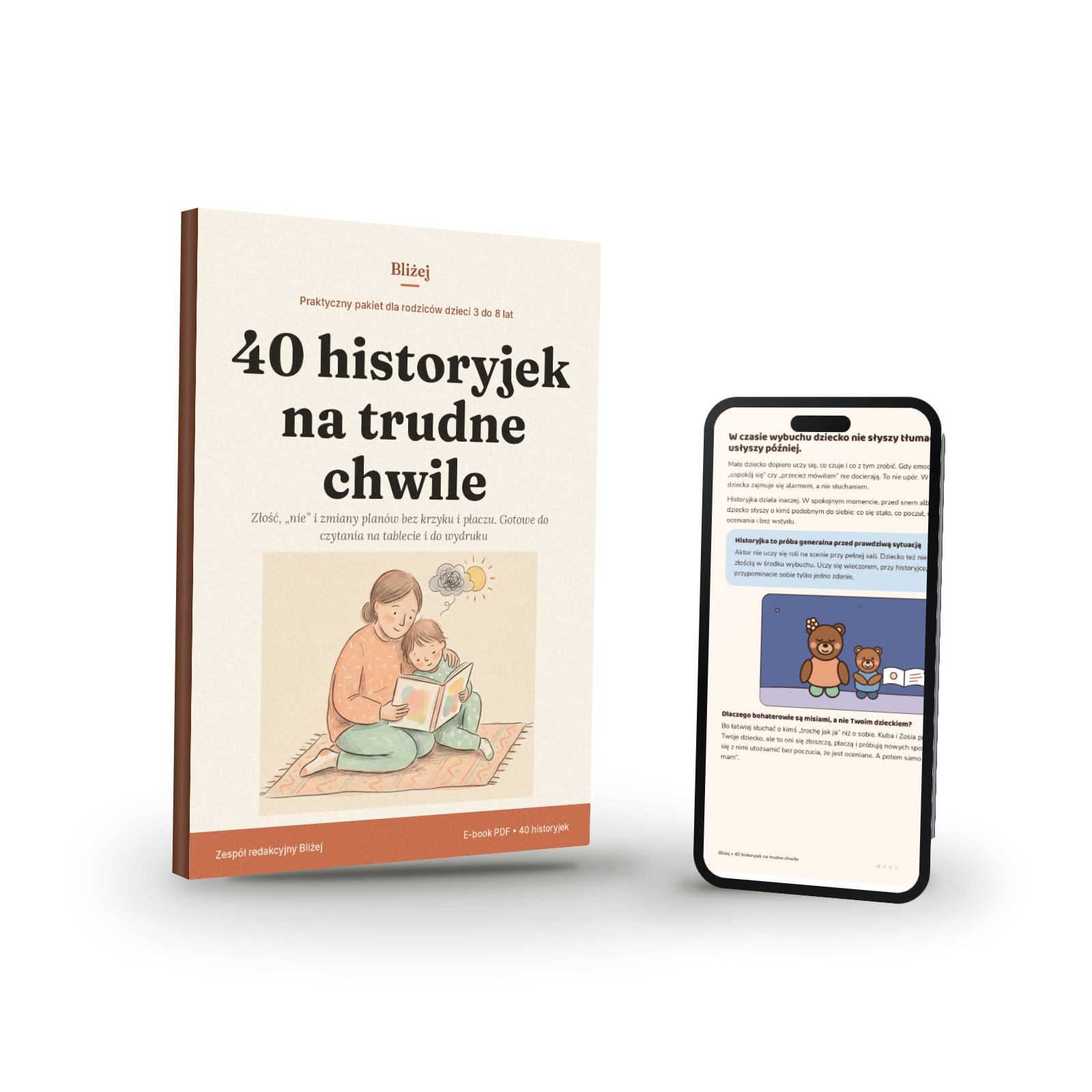40 historyjek na trudne chwile: e-book i telefon z prawdziwą stroną poradnika