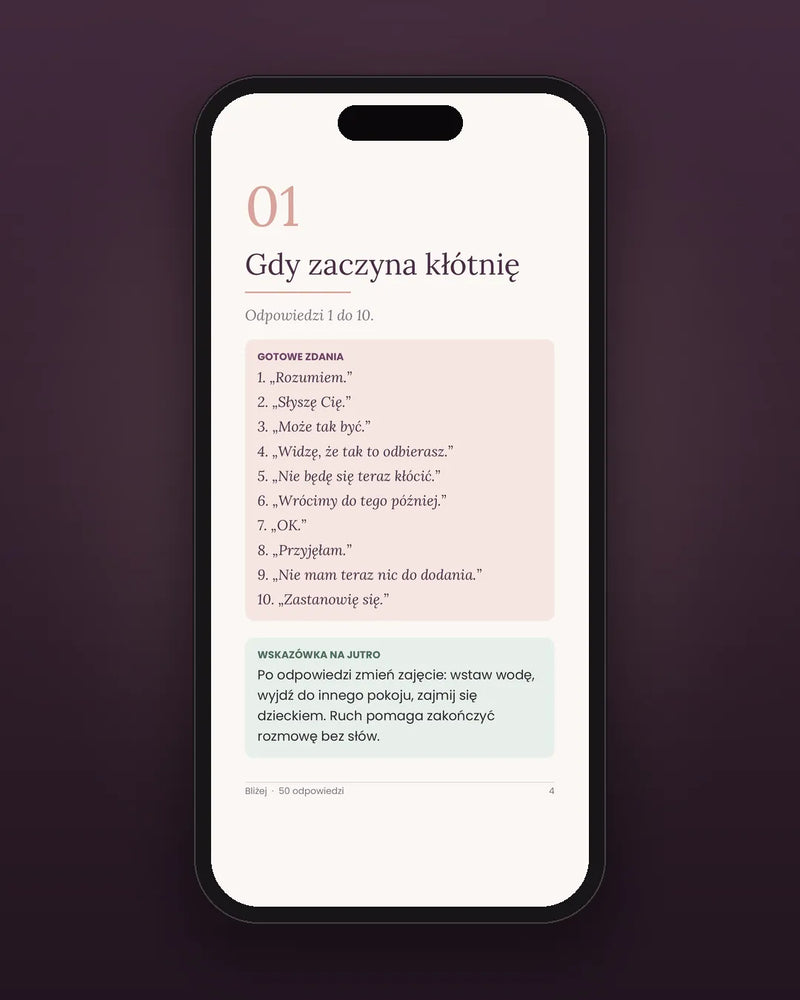 50 odpowiedzi metodą szarej skały na ekranie telefonu