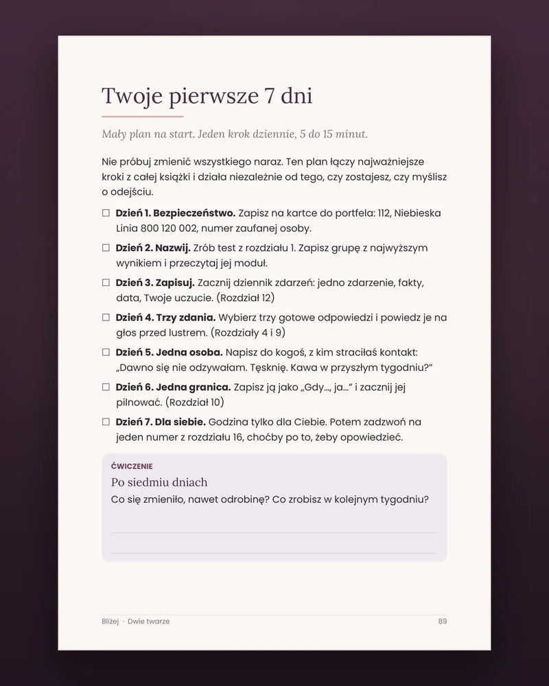 Twoje pierwsze 7 dni: plan na start